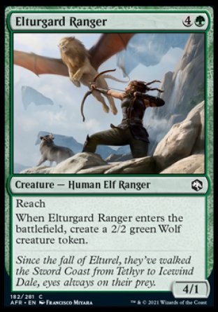 (182) Magic The Gathering Adventures in the Forgotten Realms Single: Elturgard Ranger Holo Common