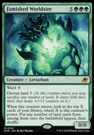 (182) Magic The Gathering Edge of Eternities: Promos Single: Famished Worldsire (V.2) Holo Mythic