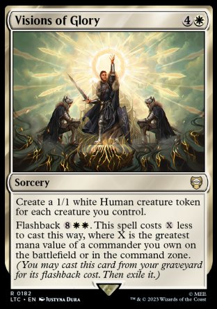 (182) Magic The Gathering Commander: The Lord of the Rings: Tales of Middle-earth Single: Visions of Glory Rare