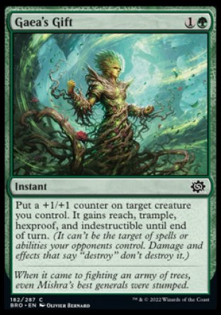 (182) Magic The Gathering The Brothers' War Single: Gaea's Gift Holo Common