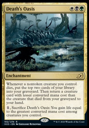 (182/274) Magic The Gathering Ikoria: Lair of Behemoths Single: Death's Oasis Holo Rare