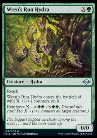 (183) Magic The Gathering Modern Horizons 2 Single: Wren's Run Hydra Holo Uncommon