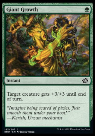 (183) Magic The Gathering The Brothers' War Single: Giant Growth Holo Common