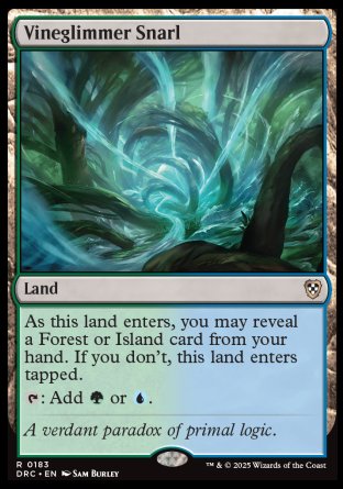 (183) Magic The Gathering Commander: Aetherdrift Single: Vineglimmer Snarl Rare