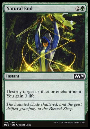 (183/280) Magic The Gathering Core 2020 Single: Natural End Holo Common