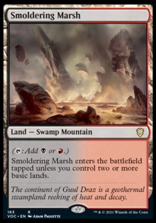 (183) Magic The Gathering Commander: Innistrad: Crimson Vow Single: Smoldering Marsh Rare