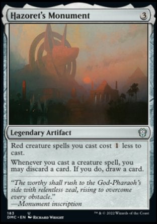 (183) Magic The Gathering Commander: Dominaria United Single: Hazoret's Monument Uncommon
