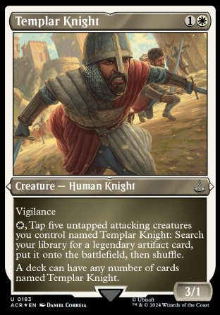 (183) Magic The Gathering Universes Beyond: Assassin's Creed: Extras Single: Templar Knight Holo Uncommon