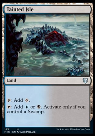 (183) Magic The Gathering Commander: Innistrad: Midnight Hunt Single: Tainted Isle Uncommon