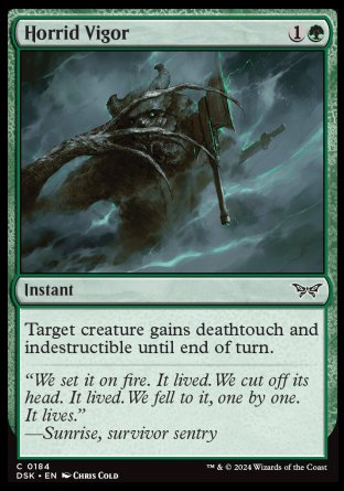 (184) Magic The Gathering Duskmourn: House of Horror Single: Horrid Vigor Common