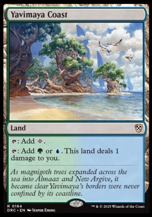 (184) Magic The Gathering Commander: Aetherdrift Single: Yavimaya Coast Rare