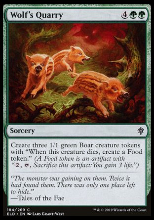 (184/269) Magic The Gathering Throne of Eldraine Single: Wolf's Quarry Common