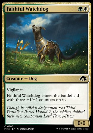 (185) Magic The Gathering Modern Horizons 3 Single: Faithful Watchdog Common