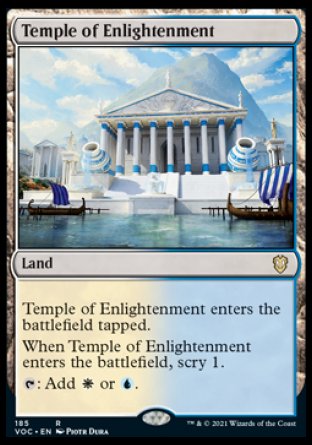 (185) Magic The Gathering Commander: Innistrad: Crimson Vow Single: Temple of Enlightenment Rare