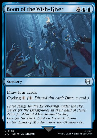 (185) Magic The Gathering Commander: The Lord of the Rings: Tales of Middle-earth Single: Boon of the Wish-Giver Uncommon