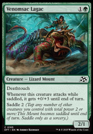 (185) Magic The Gathering Aetherdrift Single: Venomsac Lagac Holo Common