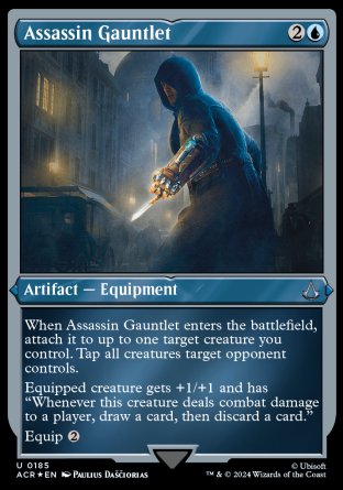 (185) Magic The Gathering Universes Beyond: Assassin's Creed: Extras Single: Assassin Gauntlet Holo Uncommon
