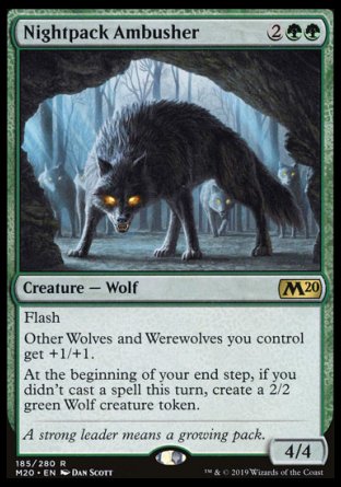 (185/280) Magic The Gathering Core 2020 Single: Nightpack Ambusher Holo Rare