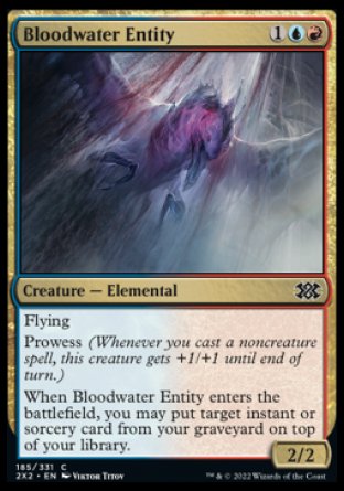 (185) Magic The Gathering Double Masters 2022 Single: Bloodwater Entity Common