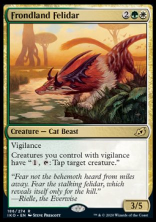 (186/274) Magic The Gathering Ikoria: Lair of Behemoths Single: Frondland Felidar Rare
