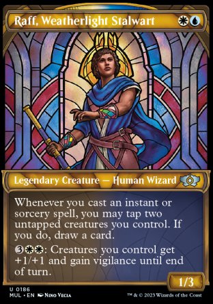 (186) Magic The Gathering Multiverse Legends Single: Raff, Weatherlight Stalwart (V.3) Holo Uncommon