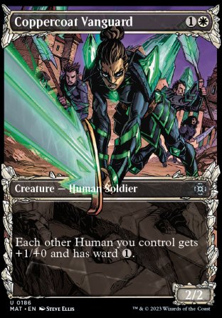 (186) Magic The Gathering March of the Machine: The Aftermath: Extras Single: Coppercoat Vanguard (V.3) Holo Uncommon