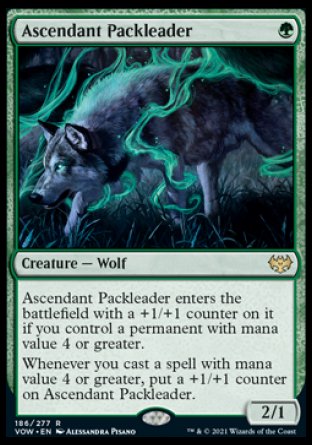 (186) Magic The Gathering Innistrad: Crimson Vow Single: Ascendant Packleader Holo Rare