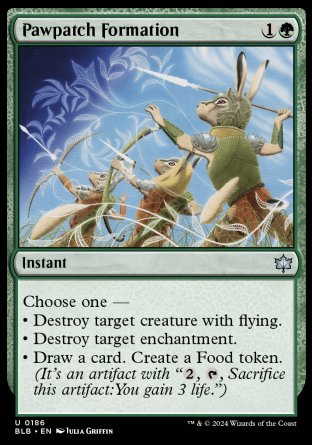 (186) Magic The Gathering Bloomburrow Single: Pawpatch Formation  Uncommon