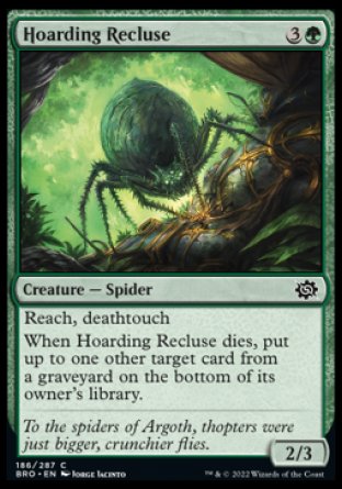 (186) Magic The Gathering The Brothers' War Single: Hoarding Recluse Common
