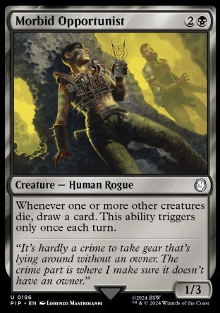 (186) Magic The Gathering Universes Beyond: Fallout Single: Morbid Opportunist Uncommon