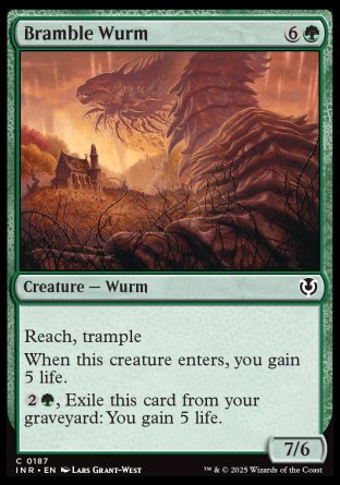 (187) Magic The Gathering Innistrad Remastered Single: Bramble Wurm Holo Common