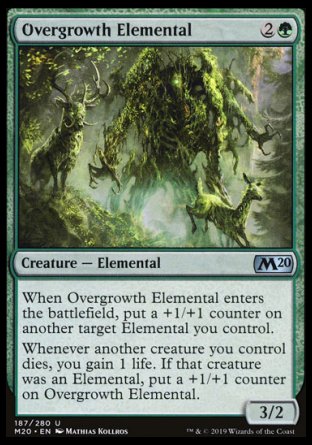 (187/280) Magic The Gathering Core 2020 Single: Overgrowth Elemental Holo Uncommon