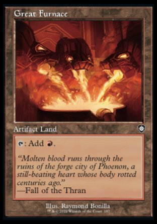 (187) Magic The Gathering Commander: The Brothers' War Single: Great Furnace Common