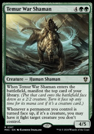 (187) Magic The Gathering Commander: Murders at Karlov Manor Single: Temur War Shaman Rare