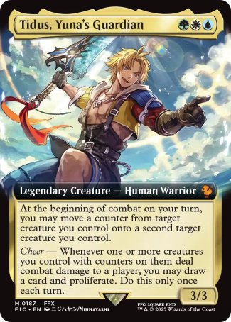 (187) Magic The Gathering Commander: Magic: The Gathering - FINAL FANTASY: Extras Single: Tidus, Yuna's Guardian (V.1) Holo Mythic