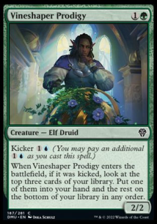 (187) Magic The Gathering Dominaria United Single: Vineshaper Prodigy Holo Common