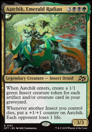 (187) Magic The Gathering Aetherdrift Single: Aatchik, Emerald Radian Holo Rare
