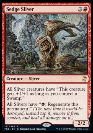 (187/289) Magic The Gathering Time Spiral Remastered Single: Sedge Sliver Holo Rare