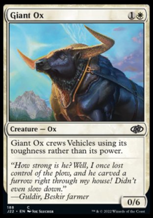 (188) Magic The Gathering Jumpstart 2022 Single: Giant Ox Common