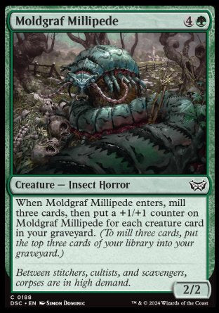 (188) Magic The Gathering Commander: Duskmourn: House of Horror Single: Moldgraf Millipede Common