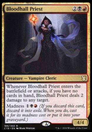(188) Magic The Gathering Commander 2019 Single: Bloodhall Priest Holo Rare