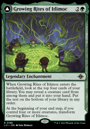 (188) Magic The Gathering The Lost Caverns of Ixalan Single: Growing Rites of Itlimoc / Itlimoc, Cradle of the Sun Rare