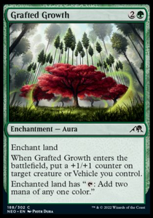 (188) Magic The Gathering Kamigawa: Neon Dynasty Single: Grafted Growth Common