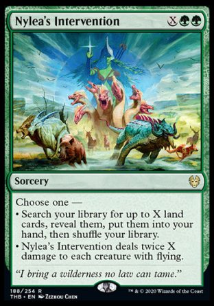 (188/254) Magic The Gathering Theros Beyond Death Single: Nylea's Intervention Holo Rare