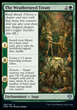 (188) Magic The Gathering Dominaria United Single: The Weatherseed Treaty Holo Uncommon