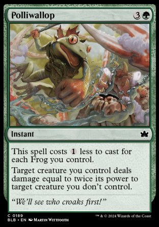 (189) Magic The Gathering Bloomburrow Single: Polliwallop Holo Common