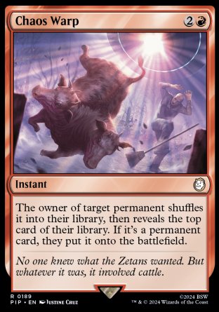 (189) Magic The Gathering Universes Beyond: Fallout Single: Chaos Warp Holo Rare