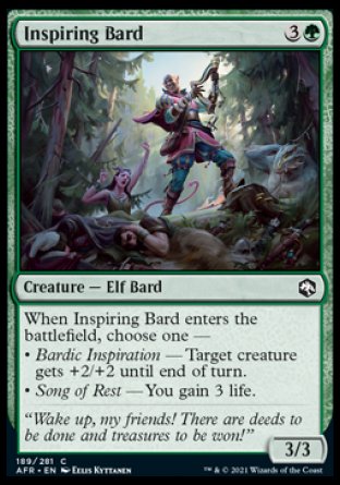 (189) Magic The Gathering Adventures in the Forgotten Realms Single: Inspiring Bard Common