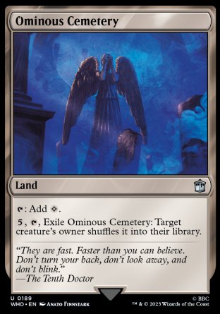 (189) Magic The Gathering Universes Beyond: Doctor Who Single: Ominous Cemetery Uncommon