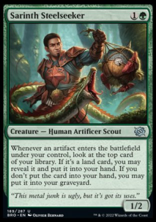 (189) Magic The Gathering The Brothers' War Single: Sarinth Steelseeker Holo Uncommon